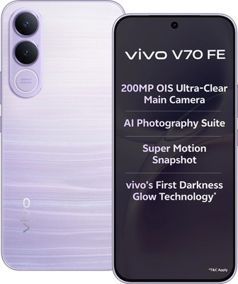 vivo V70 FE 5G (Purple 12GB RAM,256GB )Dimensity 7360-Turbo NFC Unlocked Phone