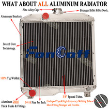 For Ford New Holland 1510 1710 Aluminum 2-ROW Radiator SBA310100440,SBA310100291