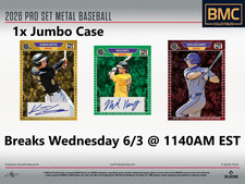 Carter Holton 2026 Leaf Pro Set Metal Baseball Jumbo 1x Case Break #3