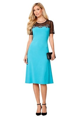 Compliment dress aqua black size 40, size 42 0815046274