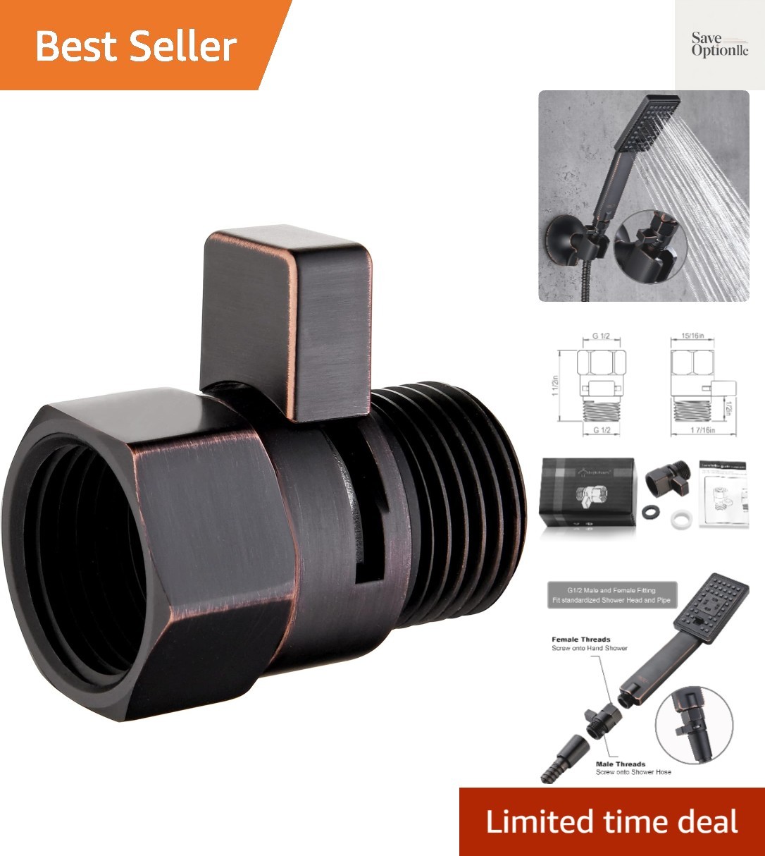 Water Valve With Handle Lever, Fl...