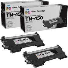 LD 2pk for Brother TN450 HY Toner HL-2242D HL-2250DN HL-2270DW HL-2275DW TN420