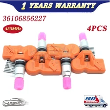 SET (4) 36106856227 Orange TPMS NEW TIRE PRESSURE SENSOR For BMW X3 X5 Z4 MINI