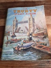 Vintage Trusty Stamp Album Plus A 1950's  King George V1 & QE11 Catalogue