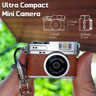 Retro Mini Digitalkamera 1080P - Tragbarer Videorecorder mit LED Licht
