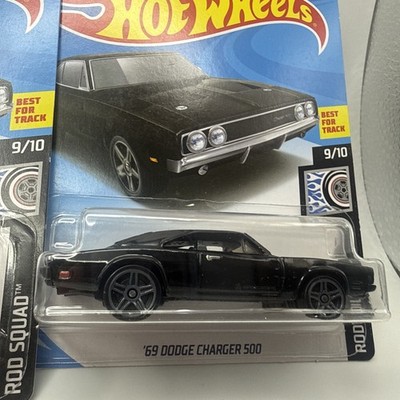 Lot Of 2 2019 Hot Wheels '69 Dodge Charger 500 Black #80/250 Rod