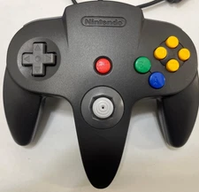 Nintendo 64 Controller OEM N64 Color Black  Tight Stick 9/10 Tested