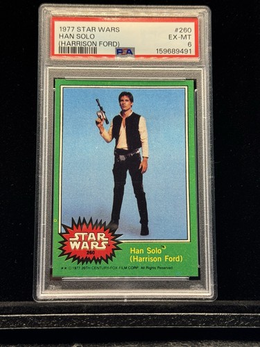 1977 Topps Star Wars #260 Han Solo (Harrison Ford) — PSA 6