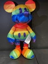 Disney Parks Rainbow Pride Mickey Mouse Plush Displayed Only With Tags
