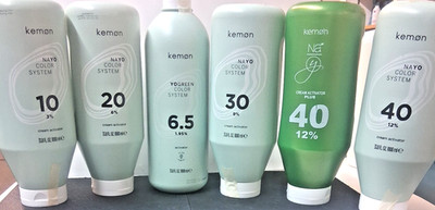 KEMON NAYO COLOR SYSTEM CREAM ACTIVATOR 20, 30, 40, & 6.5 VOLUME 33.8 fl. oz.