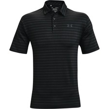 Under Armour 1327037 Men's UA Playoff Polo 2.0 Shirt - Black/Jet Gray - Medium