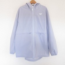 24SS REEBOK Logo Print Zip-Up Hoodie/Blouson, Size LL, Light Purple Women USED