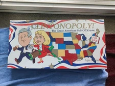 FACTORY SEALED Opoly Clintonopoly Board Game "The Great American Sell-Off" NIB