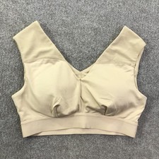 Tommie Copper Sports Bra Womens Medium Beige Shoulder Support Copper Znergy