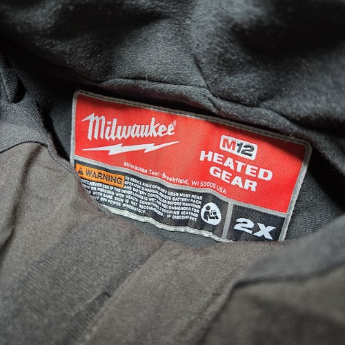 Men's 2XL Milwaukee M12 Heated Gear Soft Shell Puffer Zip Long Sleeve Jacket - Picture 3 of 6