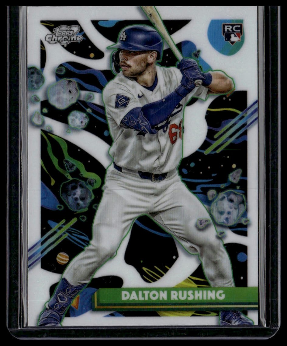 Dalton Rushing 2025 Topps Chrome Cosmic White Hole Refractor Rookie