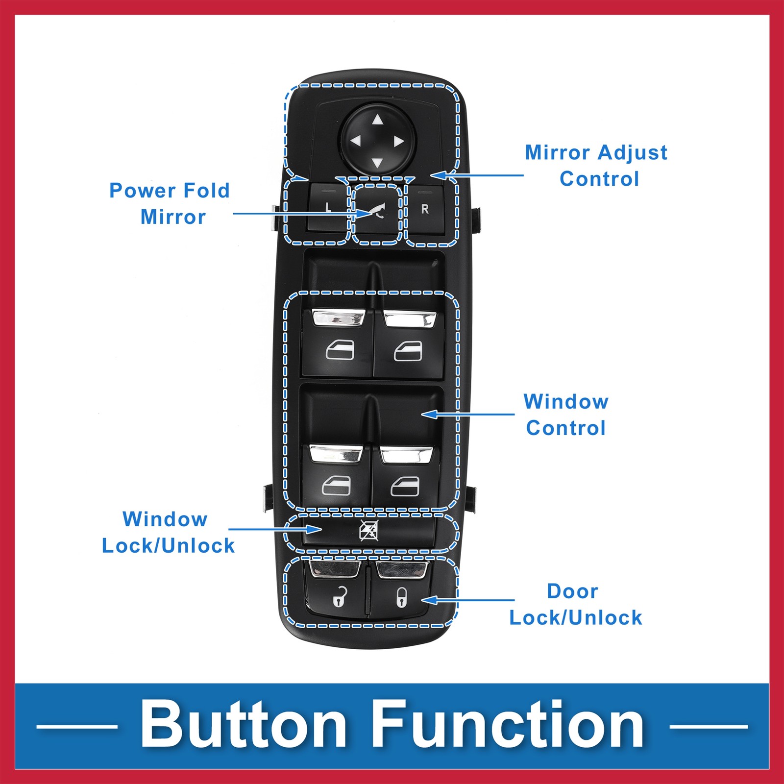 Front Left Side Power Window Switch for Maserati Ghibli No.670097037