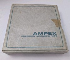 AMPEX 2 INCH 456 GRAND MASTER PRECISION MAGNETIC TAPE AND REEL  BOX