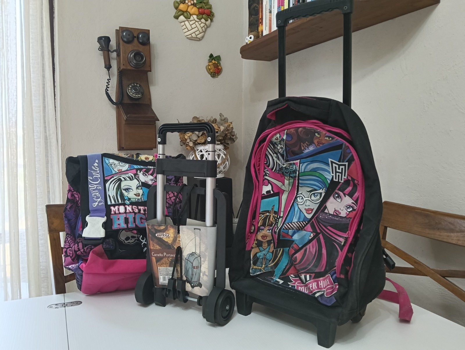 Zaini per bambina con carrelli
