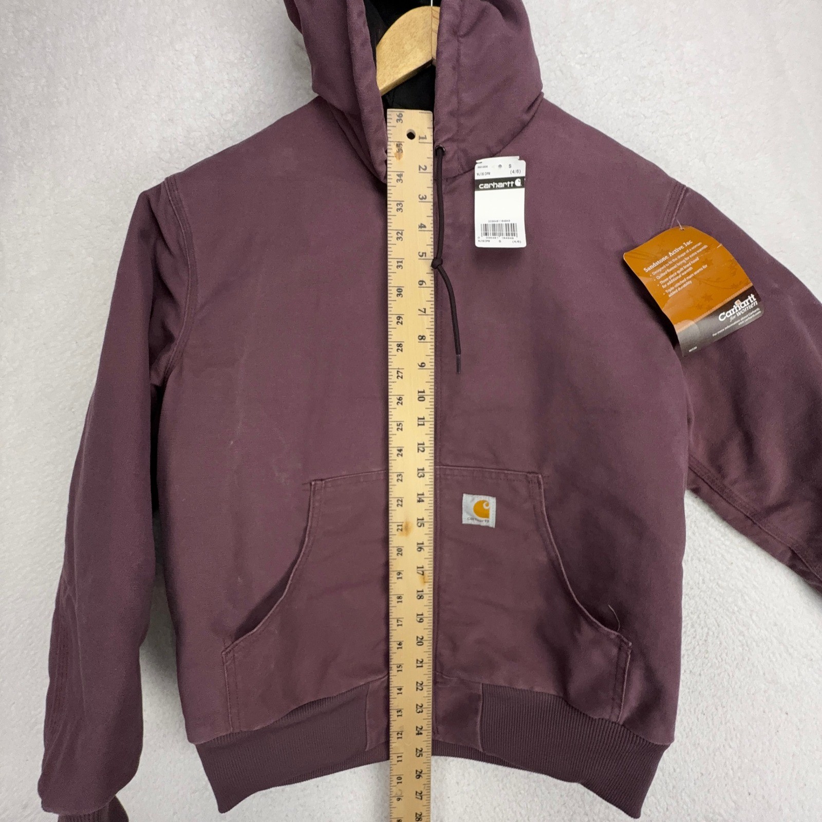 Carhartt Active Jacket Quilt Lined Womens Small WJ130 DPM Dusty Plum Purple NWT image 8