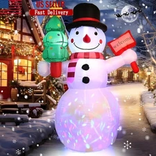 5ft Inflatable Snowman Christmas Yard Decoration W/ LED Lights Outdoor Decor New