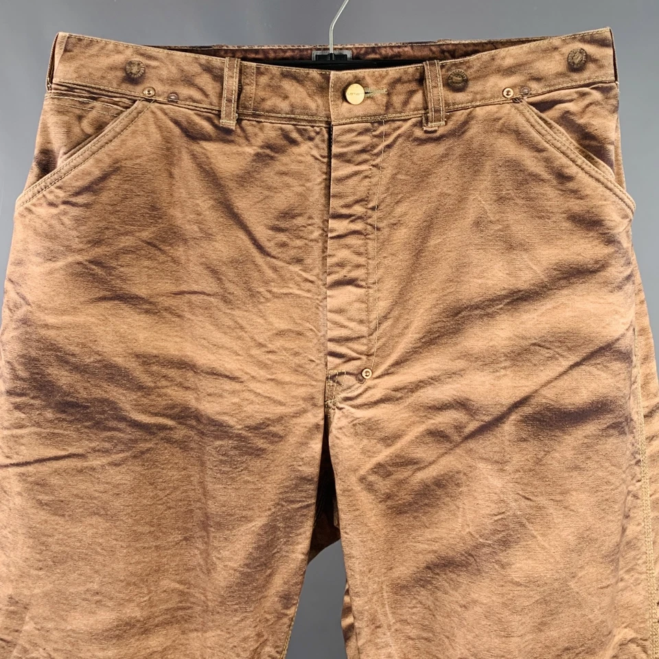 Pantalones informales de trabajo JUNYA WATANABE x CARHARTT 2023 talla S marrón mármol algodón Foto 2 de 4