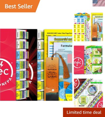 Comprehensive NEC Tabs Set: 120 Color-Coded & Waterproof with Ohm's Law Stickers