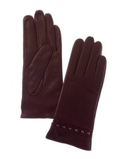 Sofiacashmere Cashmere-Lined Nappa Leather Gloves Women's