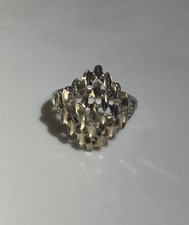 Sterling Silver Ring Band Filigree Design Size 5.75