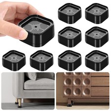 8 Pack Adjustable Furniture Bed Risers, Stackable Heavy Duty Lifts 1-3 Inch