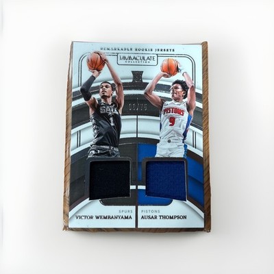 2023-2024 Panini Immaculate Victor Wembanyama/Ausur Thompson Rookie Jerseys #/75