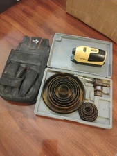 16 Piece Hole Saw Set , Laser Lever And Husky Pouch