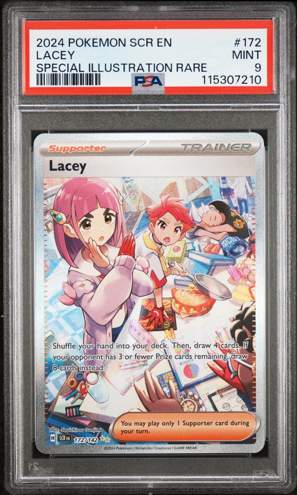 2024 POKEMON SCR EN-STELLAR CROWN SPECIAL ILLUSTRATION RARE #172 LACEY PSA 9
