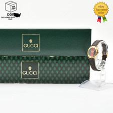 Vintage [ Exc+5 w/Box ] GUCCI 3000.2.L 25mm Gold Dial Roman Quartz Women's Watch