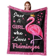Flamingo Gifts, Flamingo Gifts for Girls Women, Just A Girl 50"X60" Flamingos