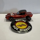 1967 Hot Wheels Redline PYTHON Red with Brown Interior HK MINT with Badge