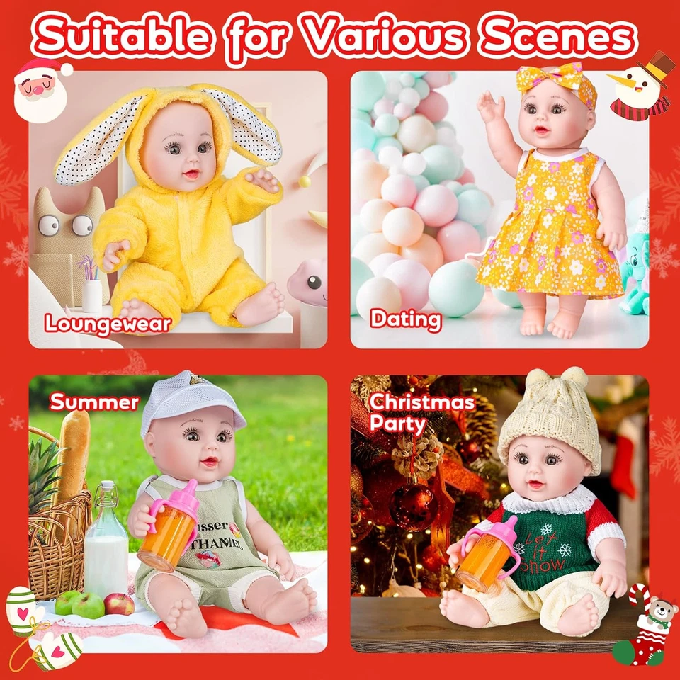 Baby Doll 2025 Advent Calendar Gifts,  12'' Dolls Set with Clothes & Accessories - Image 4 of 4