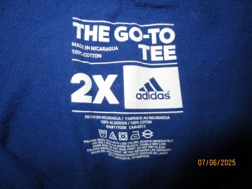 NEW Golden State Warriors Go-To-Tee Blue T-shirt Adidas 2XL #9 Andre Iguodala - Picture 3 of 4