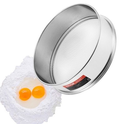 Vevor Edelstahl feinmaschiges Mehlsieb 80 Maschen für Backen und Kuchen - 12 Zoll