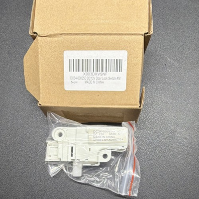 #ad DC34 00025D Door Lock Switch for Washer Dryer White Plastic Electric Part $22.64