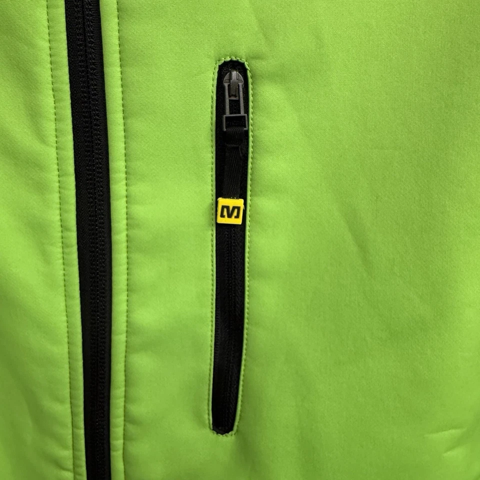 MAVIC Mens Aerodynamic Cycling Jacket Ride Wick Warm Neon Green Jacket Size S/M - Image 3 of 4