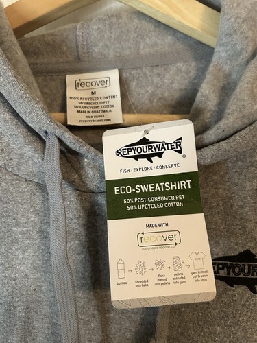 Neu RepYourWater Herren Squatch and Release 2.0 ECO Hoody Größe Medium - Bild 5 von 5