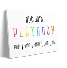 Playful Kids Playroom Canvas Wall Art - Vibrant Children's Room Decorations