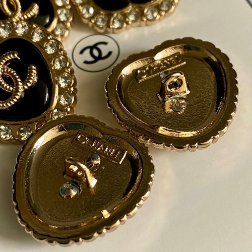Set 2 Knöpfe Chanel CC Ersatzknöpfe Ø 22 mm Metall Knöpfe Knopf Logo Gestempelt - Bild 8 von 10