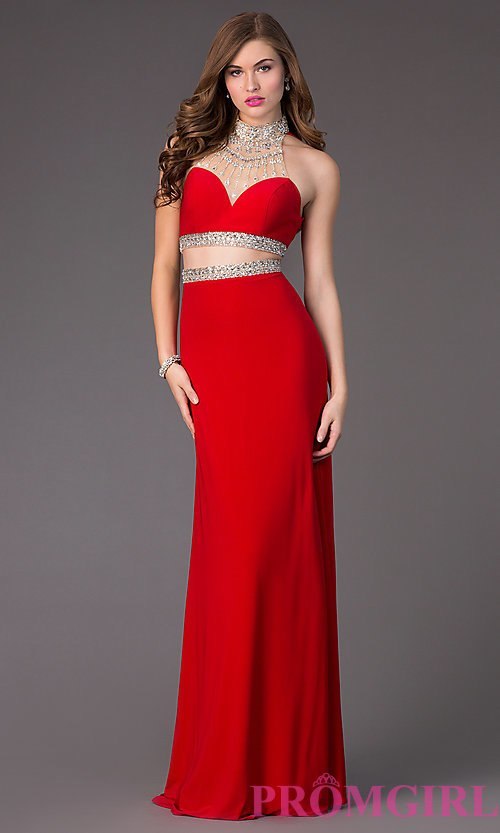 Dress With Track Promgirl Order Faviana S7511 Long PROM Dress Gown Red  Jersey Two Piece Sizes