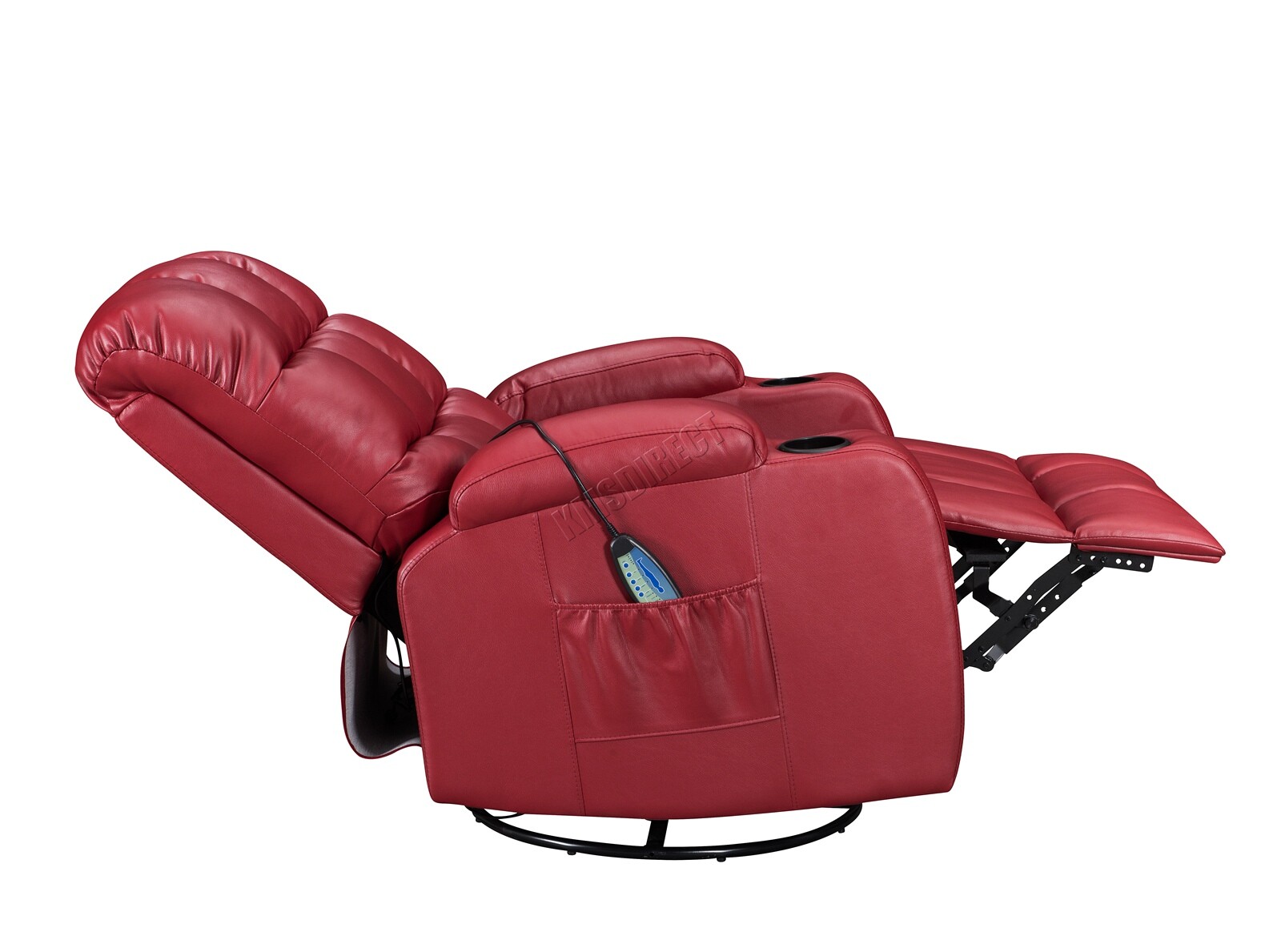 Leather Massage Recliner Chair Sofa Rocking Swivel Armchair Remote