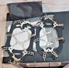 NEW Henoty Crampons 19 Spikes Ice Cleats Traction Snow Grips for Hiking Boots XL