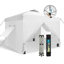 10'x10' Privacy Pop UP Canopy Party Tent Folding Waterproof Gazebo with 4 Walls