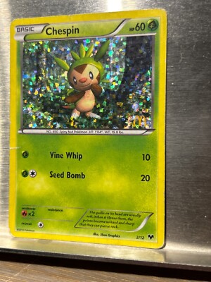 Pokemon Card Chespin McDonalds Promo 2/12 EXCELLENT/NEAR MINT Holo