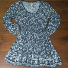 American Rag Dress Black & White Cinched Waist Skater Style Wear W/Leggings Med